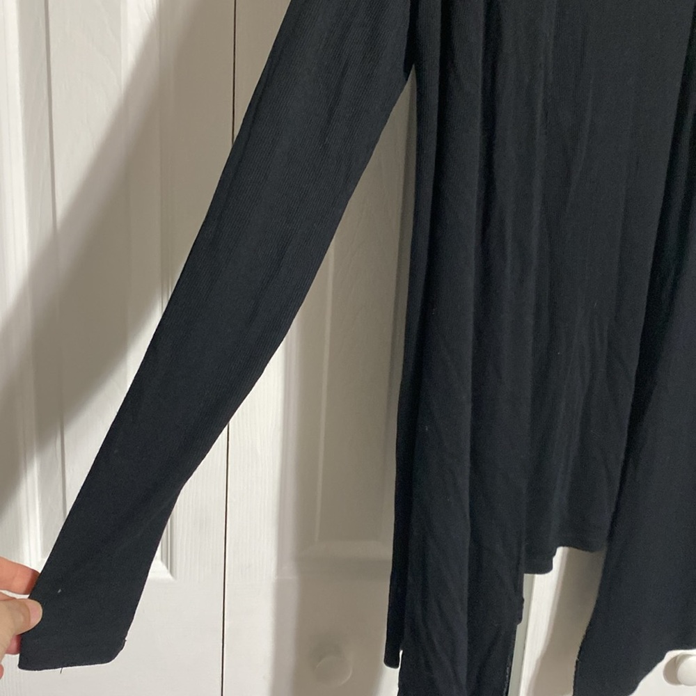 Mott50 Black bamboo knit soft Cardigan Sweater size LARGE - Picture 5 of 12